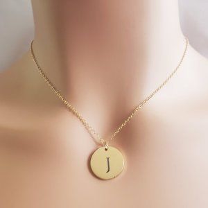 Initial J Gold Necklace